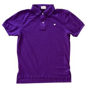 Cotton Brothers Banded Sleeve Purple Polo Shirt Men's Small